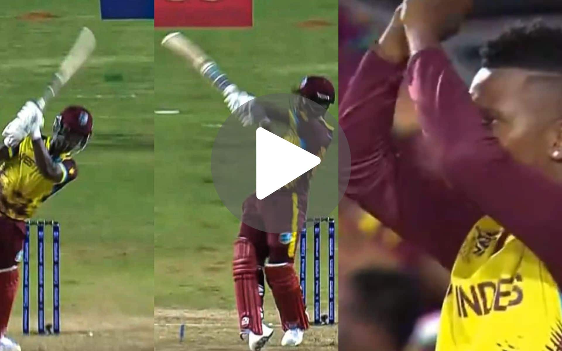 [Watch] Teammates Applaud As Sherfane Rutherford's Explosive Knock Propels WI To 149